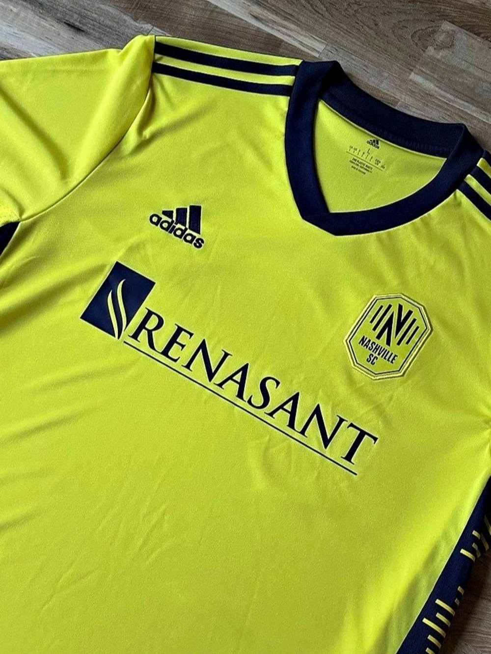 Adidas Nashville SC MLS Home Soccer Jersey Yellow & Blue Large